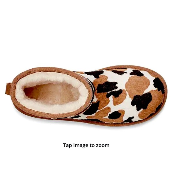 UGG® Classic Mini Cow Print Boots - Picture 6 of 10
